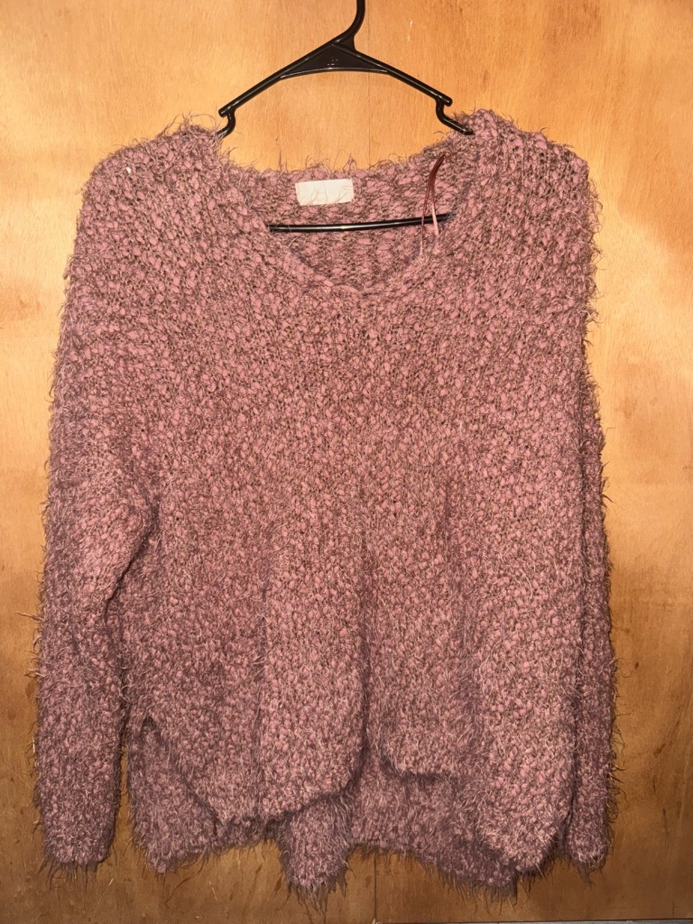 Cozy Fuzzy Knit Sweater - Dusty Rose
